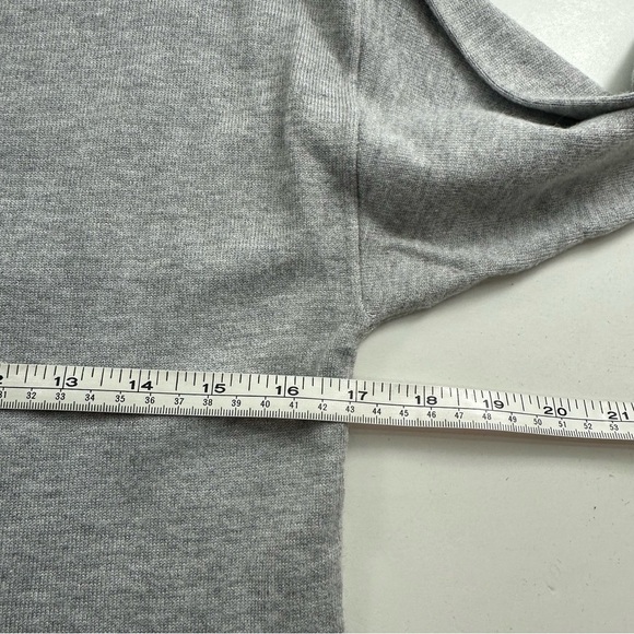 Zara Girls Gray Sweater Faux Leather Pockets Sz 13-14 Long Sleeve - Picture 4 of 6